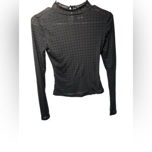 No Boundaries Black Studded Long Sleeve Top